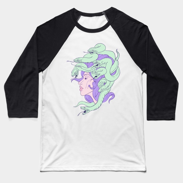 Medusa Baseball T-Shirt by Lukish